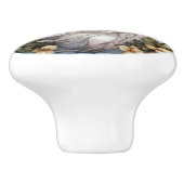 可愛いステンフェイクドグラス天使の宗教 セラミックノブ (側面)