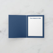 可愛いステンフェイクドグラス灯台の追加文字 カード (内部)