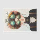 可愛いステームパンクガールと花Z8デコページ 薄葉紙 (正面)