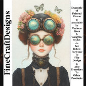 可愛いステームパンクガールと花Z8デコページ 薄葉紙