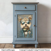 可愛いステームパンクドッグゴーグルのスカーフBH6デクページ 薄葉紙