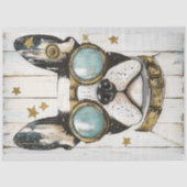 可愛いステームパンクボストンテリアードッグK6デコページ 薄葉紙 (正面)