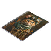 可愛いステームパンク猫お洒落の服装A5ジャーナル ノートブック (左側)