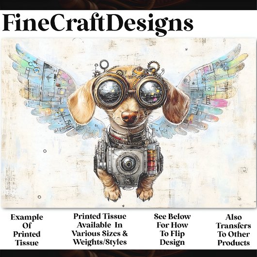 可愛いステームパンク飛んでいるダックスシュントAW2デクページ 薄葉紙