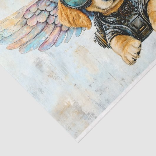 可愛いステームパンク飛んでいるパピードッグAW3デコページ 薄葉紙 (詳細)