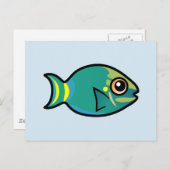 可愛いストップライトのクロウダイ ポストカード (正面/裏面)