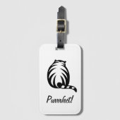 可愛いストライプの猫パーソナライズされた旅行荷物タグ ラゲッジタグ (正面縦)