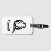 可愛いストライプの猫パーソナライズされた旅行荷物タグ ラゲッジタグ (正面横)