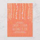 可愛いストリングライトrustic日付ポストカードを保存 案内ポストカード (正面)