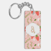 可愛いストロベリーパターンアクリルキーチェーン キーホルダー (正面左)