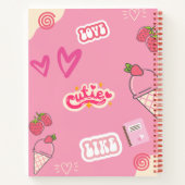 可愛いストロベリーミルク💗🥛🍓 ノートブック (裏面)