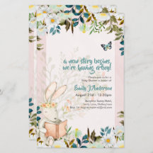 可愛いストーリータイムバニー赤ちゃんシャワー性別Invを明らかにする