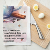 可愛いスパイクホットチョコレートクリスマスドリンクレシピ キッチンタオル (四つ折り)