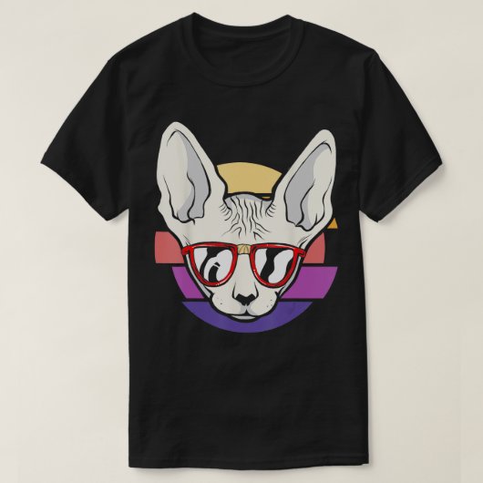 可愛いスフィンクス猫オーナーネコ愛毛なし子猫 Tシャツ (デザイン正面)