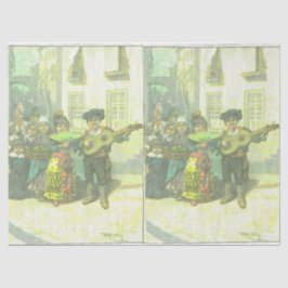 可愛いスペインのモチーフ切り離しとギフトラップ 薄葉紙