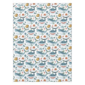 可愛いスマイルシャークテーマパーティー装飾 テーブルクロス (正面)