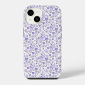 可愛いスミレ色の蝶々 iPhoneケース (裏面)