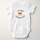 可愛いスモアベビー用スタイ | I’m a New Marshmallow Baby Bib ベビーボディスーツ (裏面)