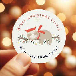 可愛いスロシー1stクリスマスキッズ ラウンドシール