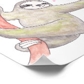 可愛いスロスアートポスターハッピーススロスアニマルウォールアート ポスター (角)