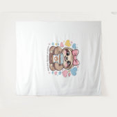 可愛いスロスコーヒーラバーシャツおもしろい- Fueled by Co タペストリー (正面(横))