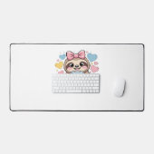 可愛いスロスコーヒーラバーシャツおもしろい- Fueled by Co デスクマット (キーボード&マウス)