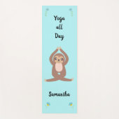 可愛いスロスヨガパーソナライズされた終日独身の(横) ヨガマット (正面)