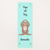 可愛いスロスヨガ終日(両サイドパーソナライズされた) ヨガマット (正面)