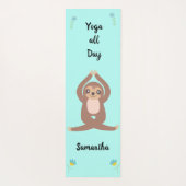 可愛いスロスヨガ終日(両サイドパーソナライズされた) ヨガマット (裏面)
