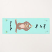 可愛いスロスヨガ終日(両サイドパーソナライズされた) ヨガマット (正面(横))