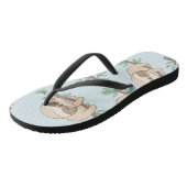 可愛いスロッスインブランチ離れ付き ビーチサンダル (アングル)