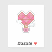 可愛いスロースハートホットエアバルーンビニールシール シール (シート)