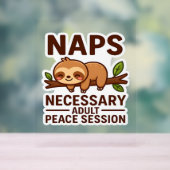 可愛いスロース昼寝 – 必要な大人の平和セッションCl アクリルサイン (ニュートラル)