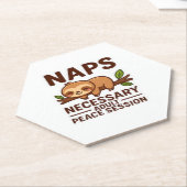 可愛いスロース昼寝 – 必要な大人の平和セッションCl ペーパーコースター (アングル)