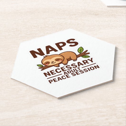 可愛いスロース昼寝 – 必要な大人の平和セッションCl ペーパーコースター (アングル)