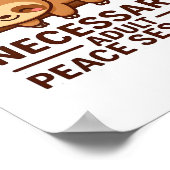 可愛いスロース昼寝 – 必要な大人の平和セッションCl ポスター (角)