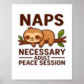 可愛いスロース昼寝 – 必要な大人の平和セッションCl ポスター (正面)