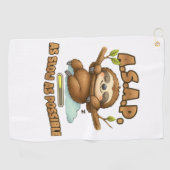 可愛いスロースASAP – 可能な限り遅いクラシックT-Sh ゴルフタオル (横)