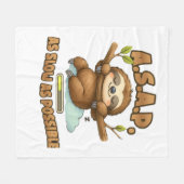 可愛いスロースASAP – 可能な限り遅いクラシックT-Sh フリースブランケット (正面(横))