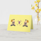可愛いセレニティセレニティヨガラブパーソナライズ カード (黄色い花)