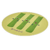 可愛いセロリにトリオ漫画の野菜を付ける カッティングボード (角)