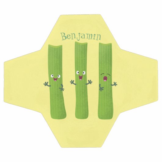 可愛いセロリにトリオ漫画の野菜を付ける サッカーボール (フラット)