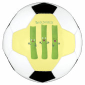 可愛いセロリにトリオ漫画の野菜を付ける サッカーボール (正面)