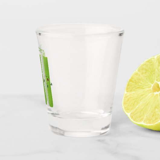 可愛いセロリにトリオ漫画の野菜を付ける ショットグラス (右)