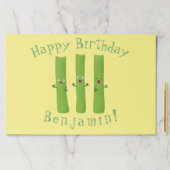 可愛いセロリにトリオ漫画の野菜を付ける ペーパーパッド (インサイチュ)