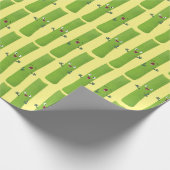 可愛いセロリにトリオ漫画の野菜を付ける ラッピングペーパー (角)