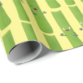 可愛いセロリにトリオ漫画の野菜を付ける ラッピングペーパー (ロールコーナー)