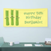 可愛いセロリにトリオ漫画の野菜を付ける 横断幕 (トレードショー)