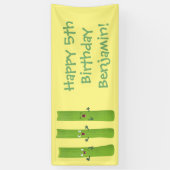 可愛いセロリにトリオ漫画の野菜を付ける 横断幕 (縦)