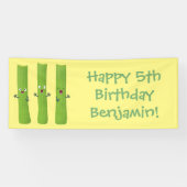 可愛いセロリにトリオ漫画の野菜を付ける 横断幕 (横)